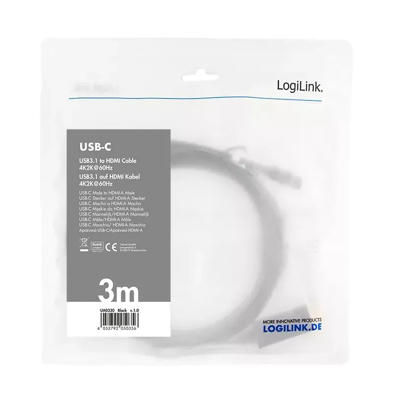 USB grafikas adapteris LogiLink UA0330 melns