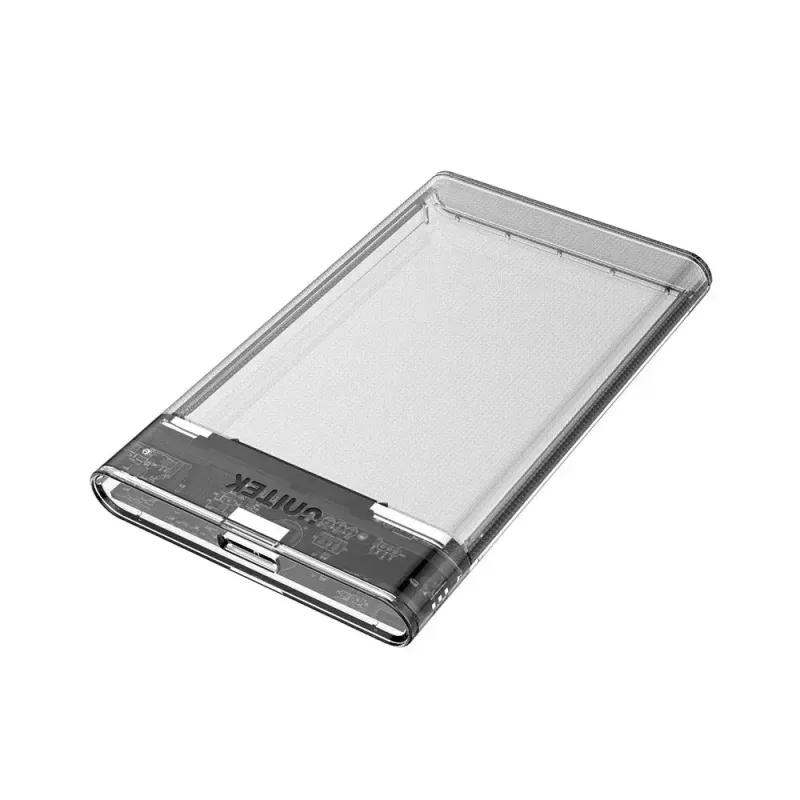 Unitek HDD/SSD korpuss S1103A Caurspīdīgs, paredzēts 2,5 collu SATA III diskdziņiem, USB 3.1 Gen 1 (Micro-USB B)