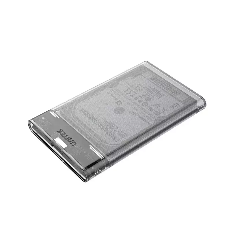 Unitek HDD/SSD korpuss S1103A Caurspīdīgs, paredzēts 2,5 collu SATA III diskdziņiem, USB 3.1 Gen 1 (Micro-USB B)