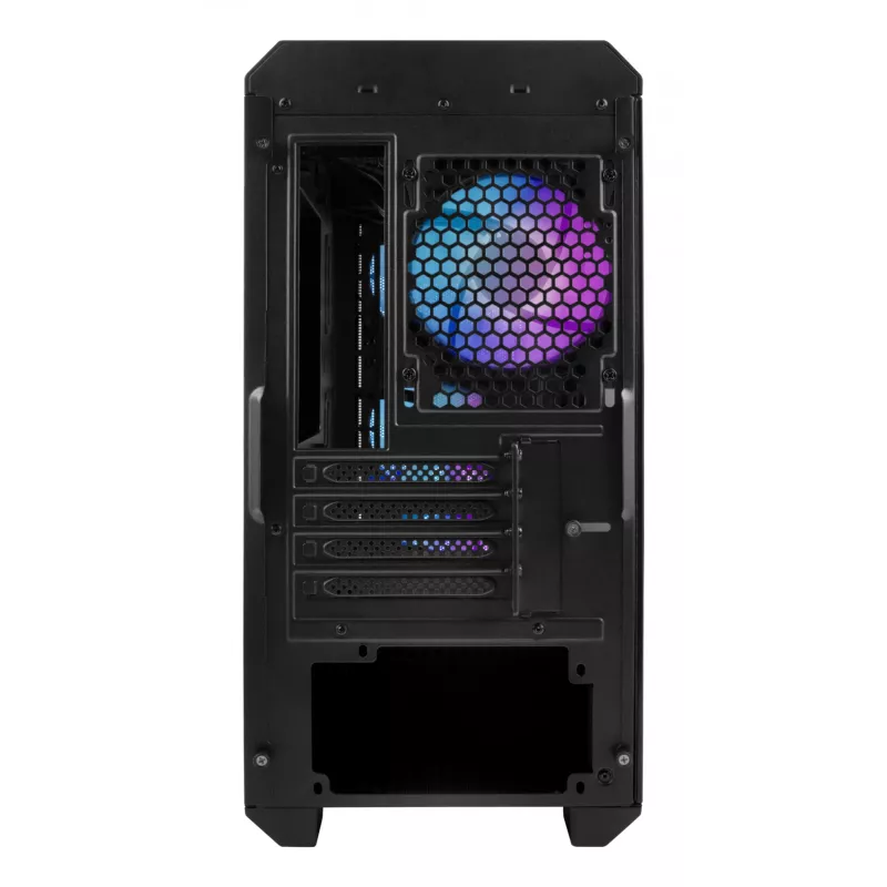 GENESIS Irid 503 ARGB Micro Tower Melns, Caurspīdīgs