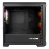 GENESIS Irid 503 ARGB Micro Tower Melns, Caurspīdīgs