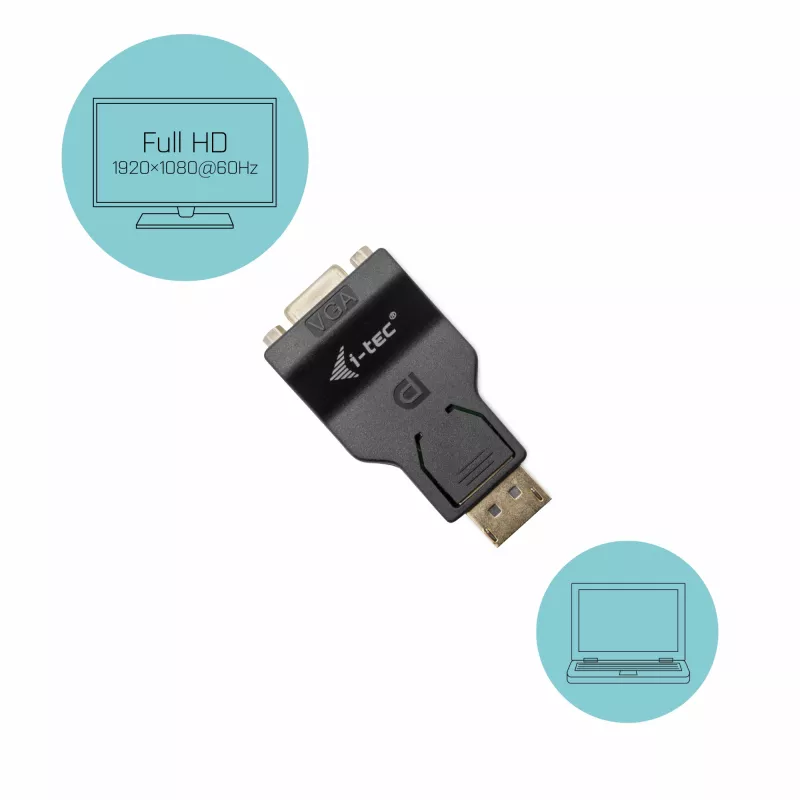 Adapteris DisplayPort uz VGA, i-tec DP2VGAADA