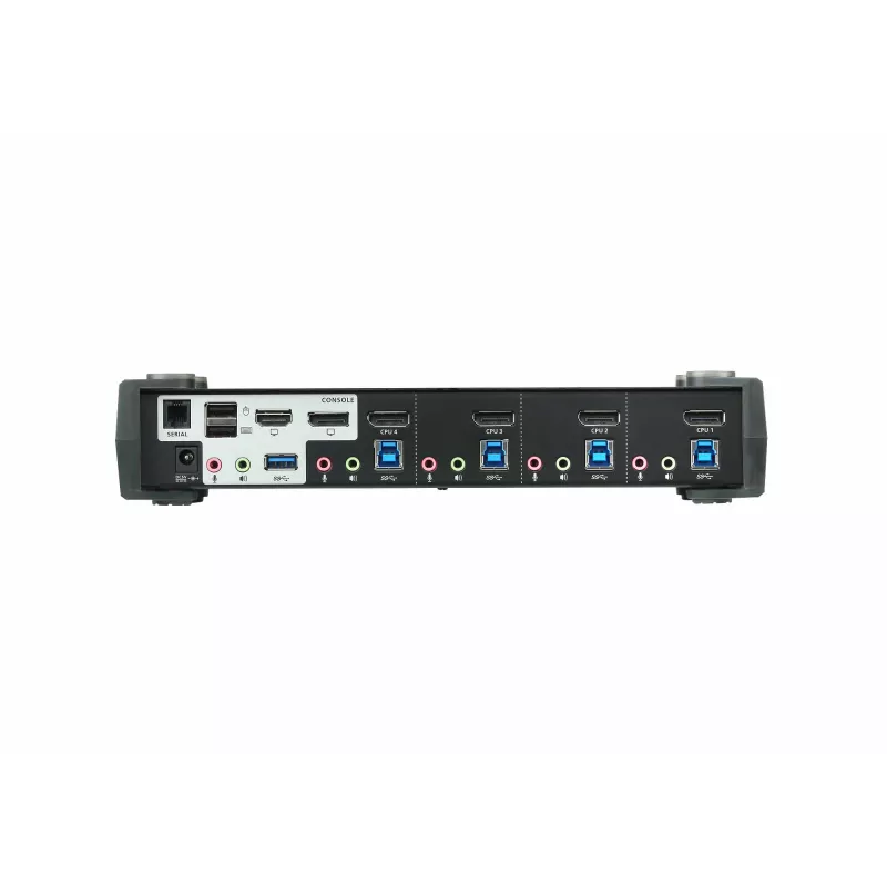 ATEN 4 portu USB 3.0 4K DisplayPort MST KVMP slēdzis, 4096 x 2160 pikseļi, 4K Ultra HD, 4,89 W, melns