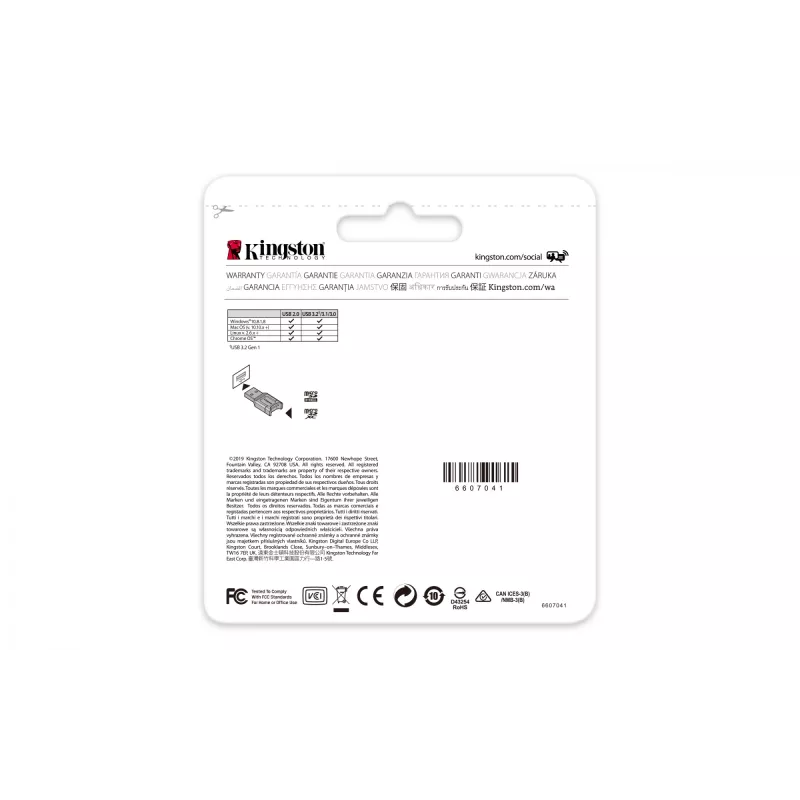 Kingston Technology MobileLite Plus karšu lasītājs USB 3.2 Gen 1 (3.1 Gen 1) Type-A Melns