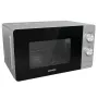 Solo mikroviļņu krāsns Gorenje MO20E1S — 20 L, 800 W, rotējoša vadība, 270 mm rotējošais paliktnis, nerūsējošais tērauds/melna