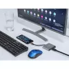 USB-C uz HDMI un USB centrmezgls NATEC Fowler Mini — USB 2.0 Type-C saimniekdators, HDMI, USB-A un USB-C porti, pelēks