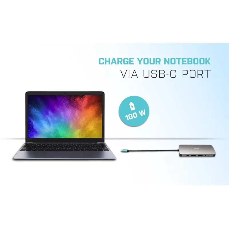 i-tec Metal USB-C Nano 3x displeja dokstacija + Power Delivery 100 W