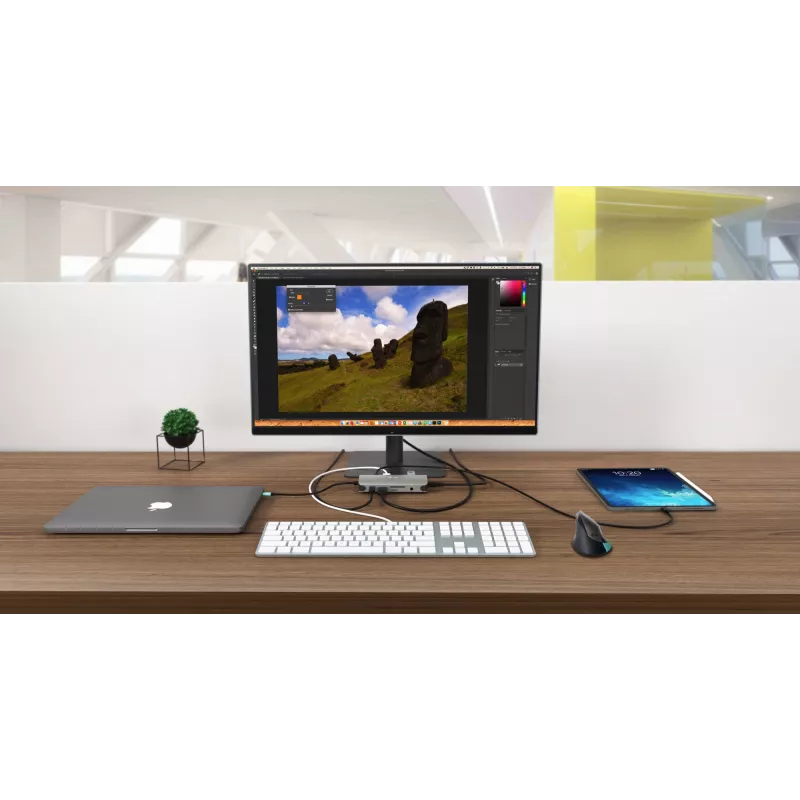Docking Station i-tec Metal USB-C Travel Nano Dock HDMI/VGA ar LAN + Power Delivery 100 W
