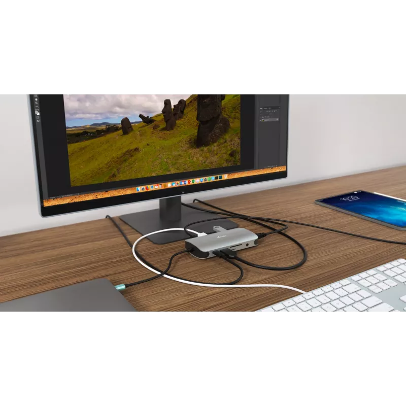 Docking Station i-tec Metal USB-C Travel Nano Dock HDMI/VGA ar LAN + Power Delivery 100 W