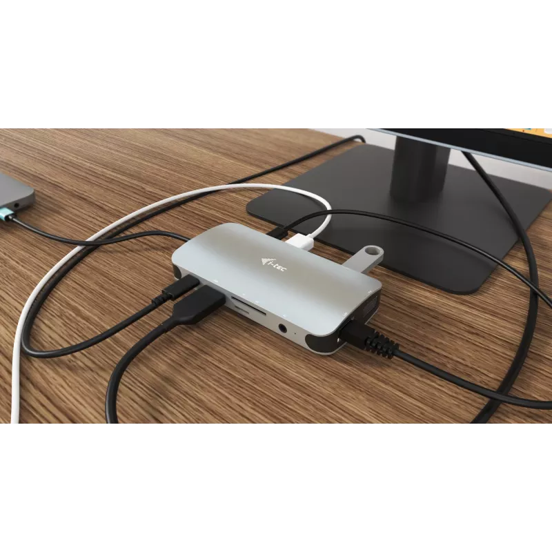 Docking Station i-tec Metal USB-C Travel Nano Dock HDMI/VGA ar LAN + Power Delivery 100 W
