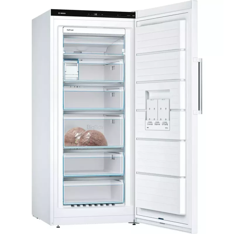Saldētava Bosch Serie 6 GSN51AWDV stāvoša 290 L, NoFrost, LED, atveramas durvis, A–G klase D