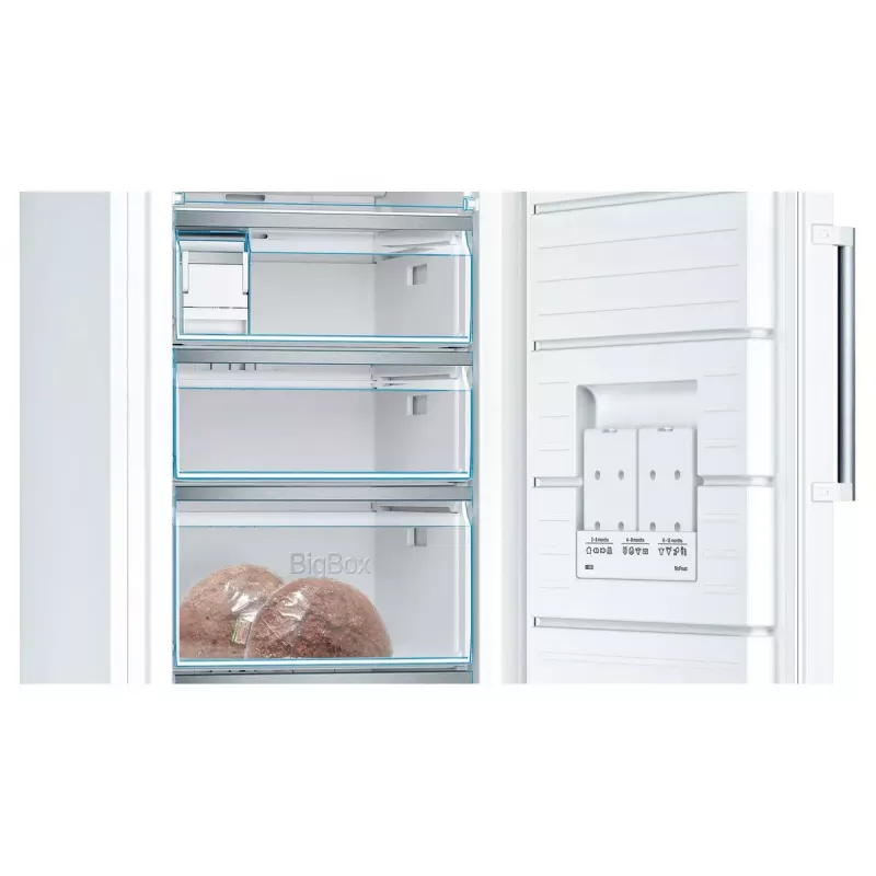 Saldētava Bosch Serie 6 GSN51AWDV stāvoša 290 L, NoFrost, LED, atveramas durvis, A–G klase D