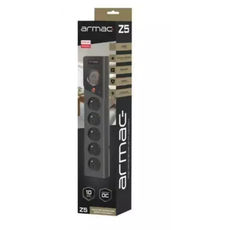 Strāvas sadalītājs ARMAC Z5 1,5M — 5×230V ligzdas, 10A