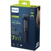 Multigroom trimmeris Philips MG3720/15 7-in-1 — 7 ķemmes, nerūsējošā tērauda asmeņi, 60 min darbības laiks, NiMH uzlādējams, melns