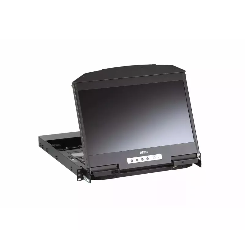 ATEN 18.5 collu divu sliežu USB HDMI-DVI-VGA pilns HD