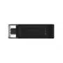 Kingston Technology DataTraveler 64GB USB-C 3.2 Gen 1 70, 64 GB, USB Type-C, 3.2 Gen 1 (3.1 Gen 1), Cap, 7 g, Melns