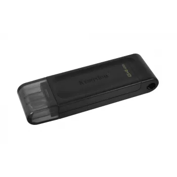 Kingston Technology DataTraveler 64GB USB-C 3.2 Gen 1 70, 64 GB, USB Type-C, 3.2 Gen 1 (3.1 Gen 1), Cap, 7 g, Melns