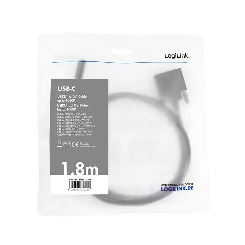 USB grafikas adapteris LogiLink UA0331 melns