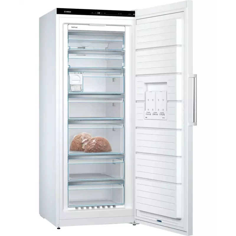 Saldētava Bosch Serie 6 GSN54AWDV — 328 L neto, NoFrost, FastFreeze, LED displejs, Balta