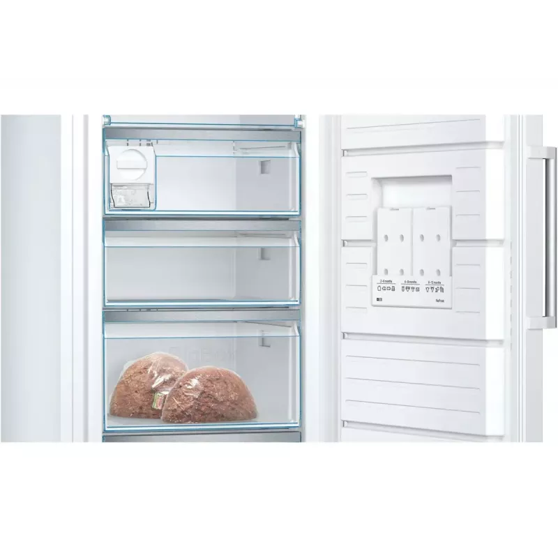 Saldētava Bosch Serie 6 GSN54AWDV — 328 L neto, NoFrost, FastFreeze, LED displejs, Balta