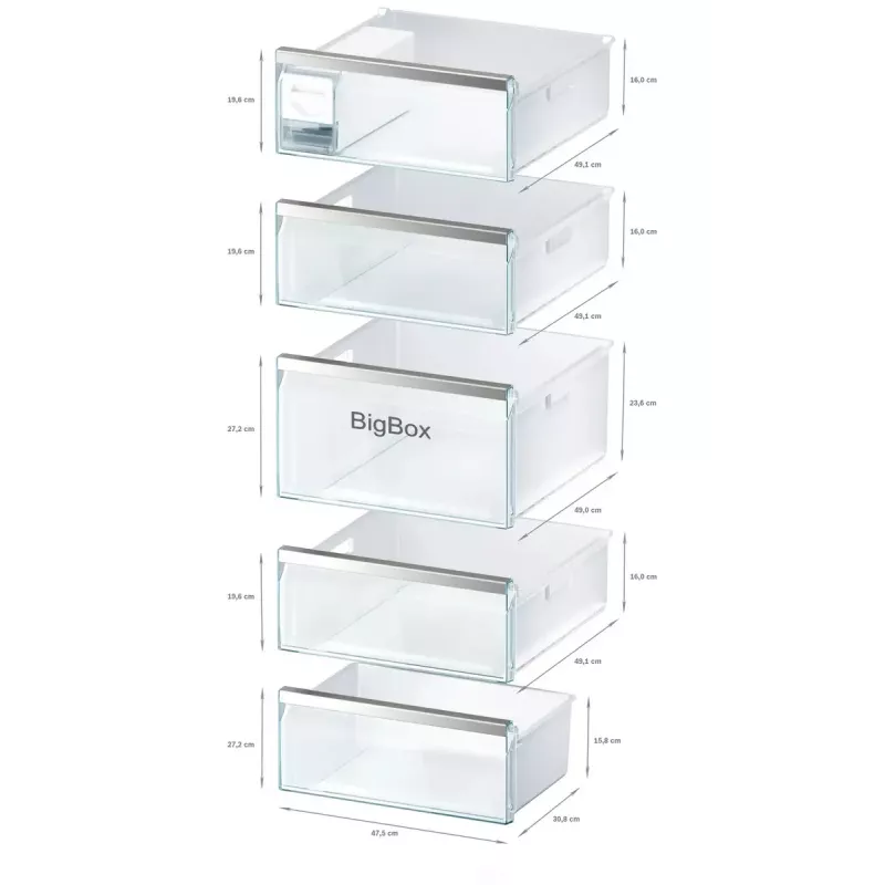 Saldētava Bosch Serie 6 GSN54AWDV — 328 L neto, NoFrost, FastFreeze, LED displejs, Balta