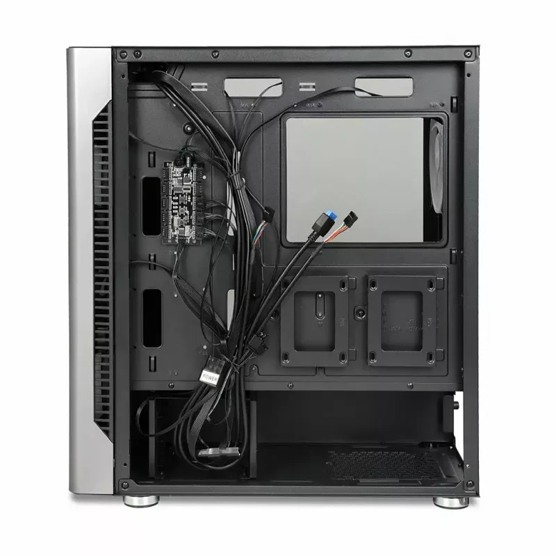 Datora korpuss IBOX Chiron ZH68 Gaming, ATX Midi-Tower, EATX atbalsts, melns, sānu logs, apgaismojums