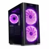 Datora korpuss IBOX Chiron ZH68 Gaming, ATX Midi-Tower, EATX atbalsts, melns, sānu logs, apgaismojums