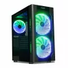 Datora korpuss IBOX Chiron ZH68 Gaming, ATX Midi-Tower, EATX atbalsts, melns, sānu logs, apgaismojums