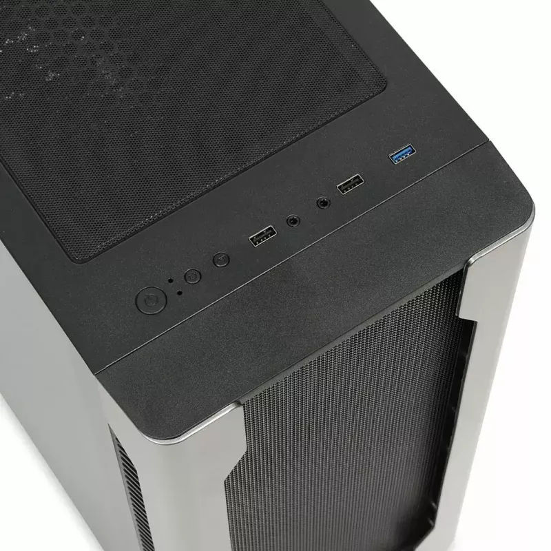 Datora korpuss IBOX Chiron ZH68 Gaming, ATX Midi-Tower, EATX atbalsts, melns, sānu logs, apgaismojums