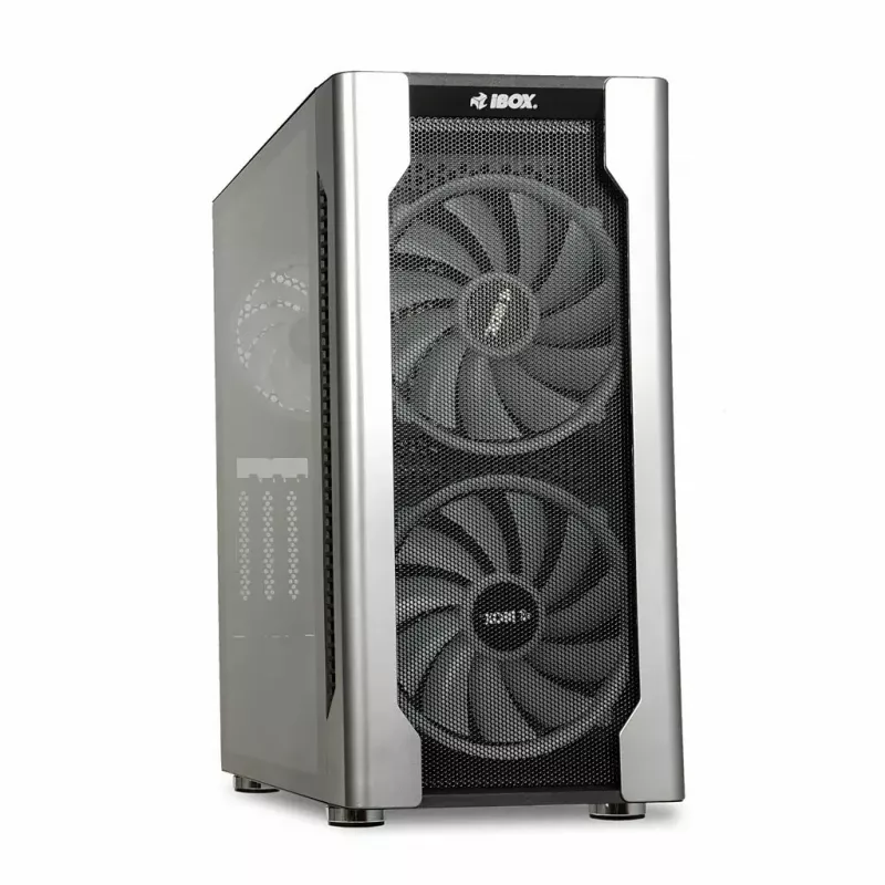 Datora korpuss IBOX Chiron ZH68 Gaming, ATX Midi-Tower, EATX atbalsts, melns, sānu logs, apgaismojums
