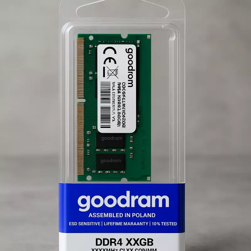 GOODRAM 16 GB DDR4 SO-DIMM klēpjdatora atmiņa, 3200 MHz, 260 kontaktu, 1.2 V, CAS 22, nebuferēta