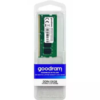 GOODRAM 16 GB DDR4 SO-DIMM klēpjdatora atmiņa, 3200 MHz, 260 kontaktu, 1.2 V, CAS 22, nebuferēta