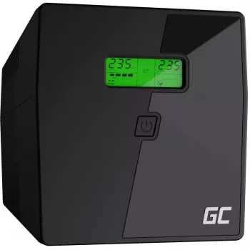 Nepārtrauktās barošanas avots zaļa Cell UPS08 — Line-Interactive 700 W / 230 V, 4× IEC ligzdas, USB, RJ-45, 12 V 7 Ah akumulators, tornis, melns