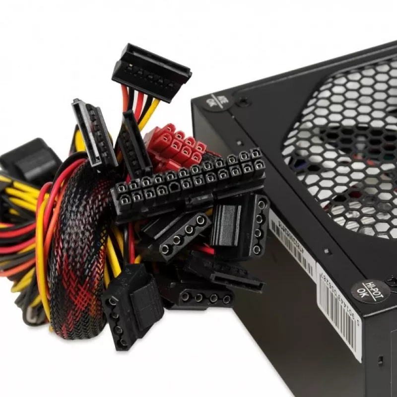 Barošanas bloks IBOX iBox Aurora 500 W 20+4 kontaktu ATX, 140 mm ventilators, balts