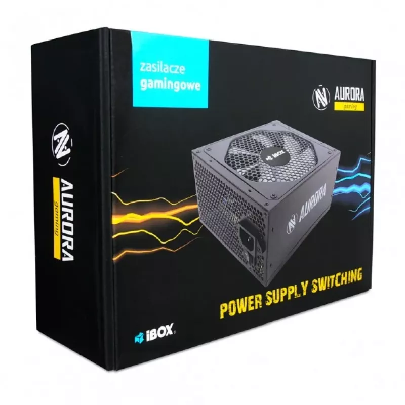 Barošanas bloks IBOX iBox Aurora 500 W 20+4 kontaktu ATX, 140 mm ventilators, balts