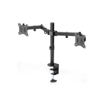 DIGITUS Univer.dual Monitor Clamp Mount 17-32in 2x 8kg (max.) Melns