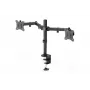 DIGITUS Univer.dual Monitor Clamp Mount 17-32in 2x 8kg (max.) Melns