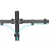 DIGITUS Univer.dual Monitor Clamp Mount 17-32in 2x 8kg (max.) Melns