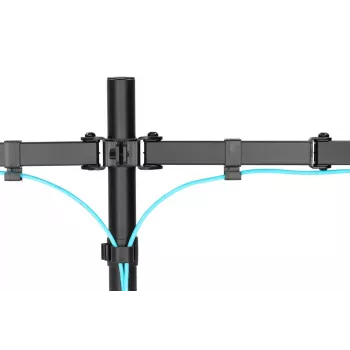DIGITUS Univer.dual Monitor Clamp Mount 17-32in 2x 8kg (max.) Melns