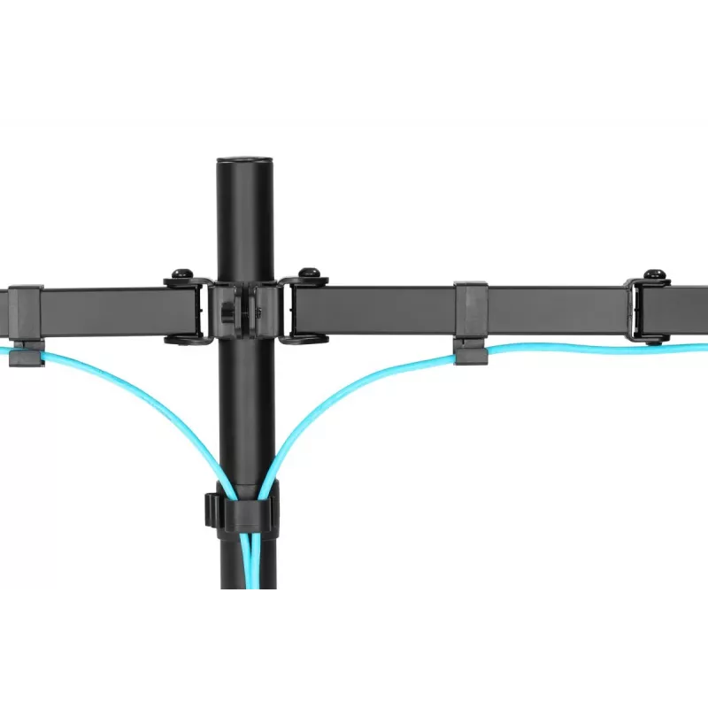 DIGITUS Univer.dual Monitor Clamp Mount 17-32in 2x 8kg (max.) Melns