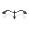 DIGITUS Univer.dual Monitor Clamp Mount 17-32in 2x 8kg (max.) Melns