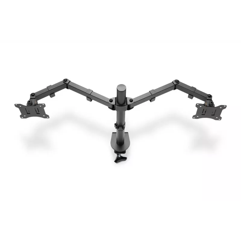 DIGITUS Univer.dual Monitor Clamp Mount 17-32in 2x 8kg (max.) Melns