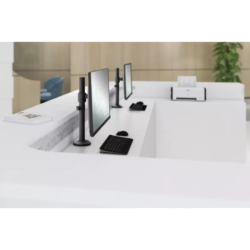 DIGITUS Universāls viena monitora staba stiprinājums 17-32 collām 8 kg (maks.) Melns