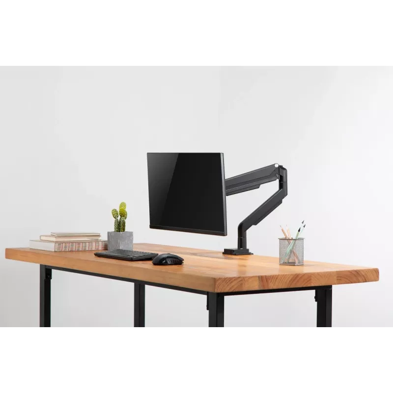 DIGITUS Universāls viena monitora stiprinājums ar gāzes atsperi un skavu 17–32 collām, 9 kg