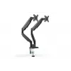 DIGITUS Universal Dual Monitor Mount Gas Spring Clamp 17-32in 2x 9kg