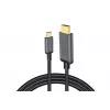 DIGITUS USB-C - HDMI adapteris, 2m 4K/30Hz, melns, metāla korpuss
