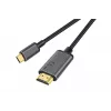 DIGITUS USB-C - HDMI adapteris, 2m 4K/30Hz, melns, metāla korpuss