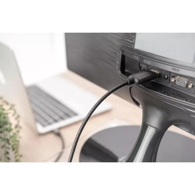 DIGITUS USB-C - HDMI adapteris, 2m 4K/30Hz, melns, metāla korpuss