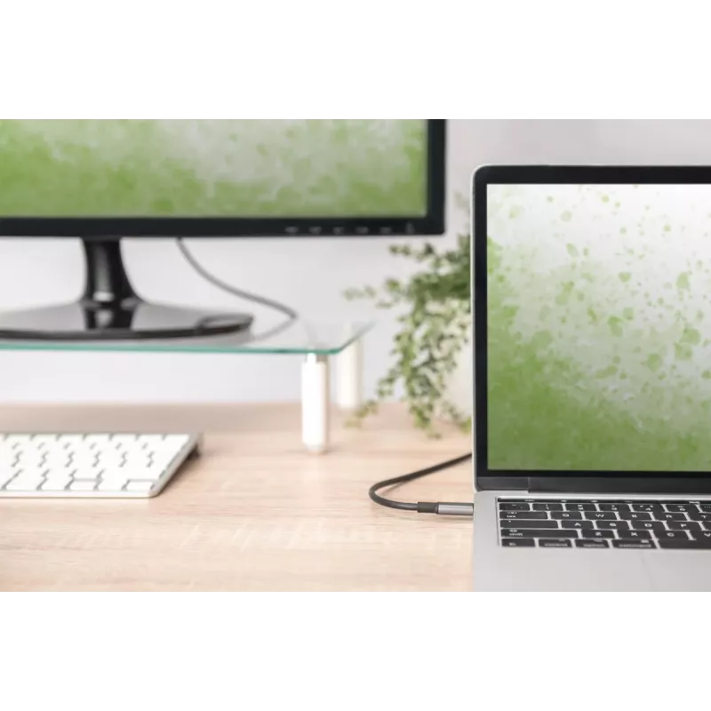 DIGITUS USB-C - HDMI adapteris, 2m 4K/30Hz, melns, metāla korpuss