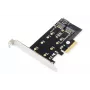 DIGITUS M.2 NGFF/NVMe SSD Pci-e pievienotā karte atbalsta B, M un B+M atslēgu, izmēri 80, 60, 42 un 30 mm